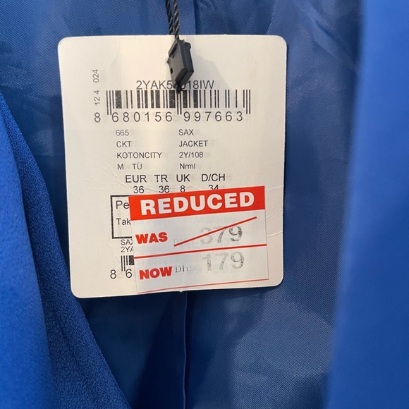 Koton blue zip up blazer luxury european brand - Picture 3 of 5